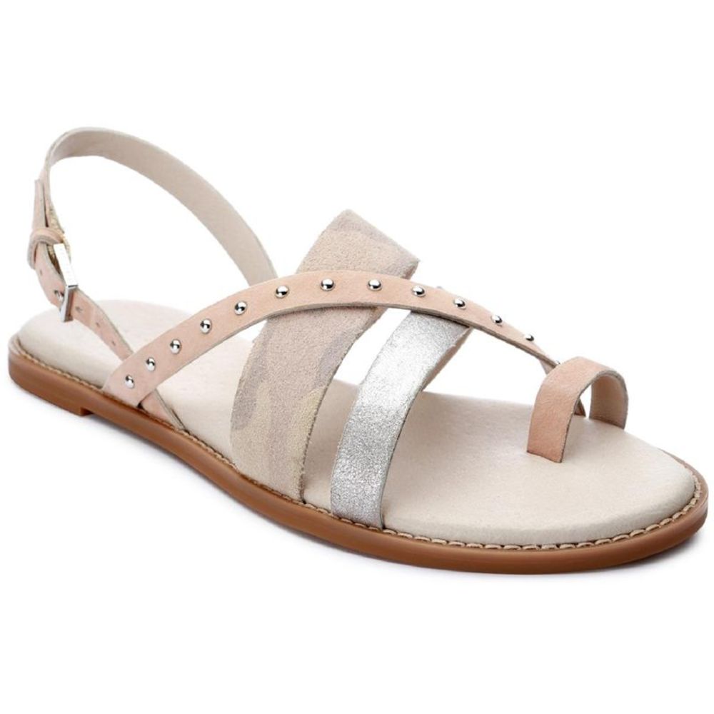 Sanctuary Womens Biz Stud Taupe Suede Strappy Gladiator Sandals Shoes